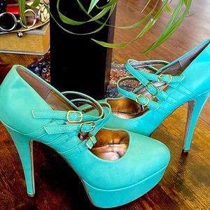 Mary Jane Heels (Mint Green)
